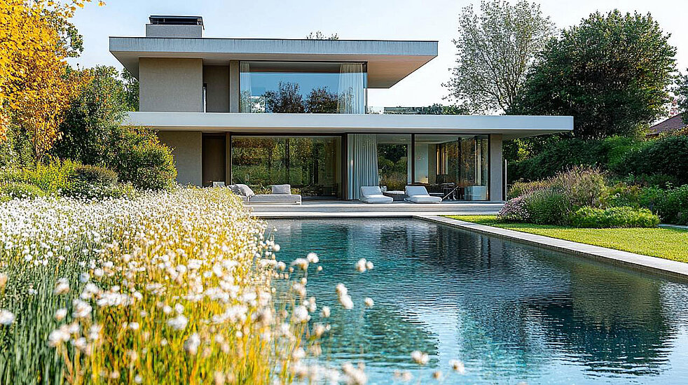 privatgarten gartengestaltung holzbank