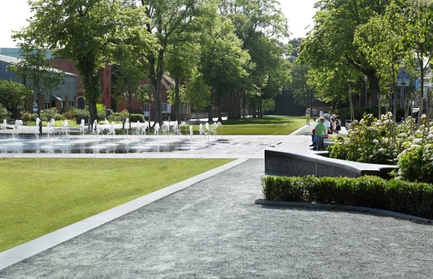 Fontänenfeld am Georgswall in Aurich