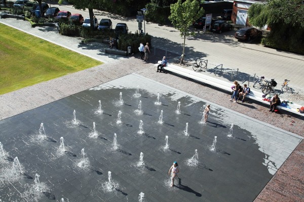 Fontänenfeld am Georgswall in Aurich