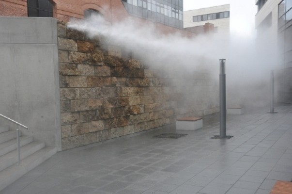 Vollautomatische Nebeldüsenanlage, Universität Kassel